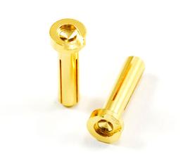 Etronix Low Profile 4mm Gold Bullet Connectors (2) for Right Angle