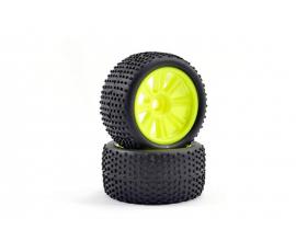 FTX COMET TRUGGY REAR MOUNTED TYRE & WHEEL YELLOW