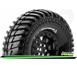 Louise RC - CR-ARDENT - 1-10 Crawler Tire Set - Mounted - Super Soft - Black 1.9 Wheels - Hex 12mm
