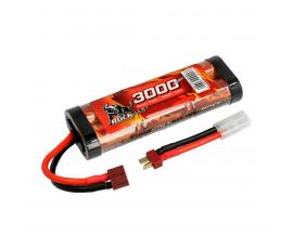 Rockamp NiMH battery 3000mAh 7.2V Stick Pack T-connector & Tamiya