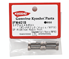 Kyosho SP Aluminum Radio Post Set (Gunmetal) (4)