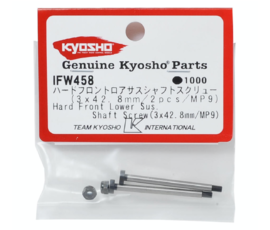 Kyosho 3x42.8mm Hard Front Lower Suspension Shaft Screw (2)