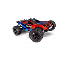 TRAXXAS Rustler 4x4 red RTR with battery +LED light