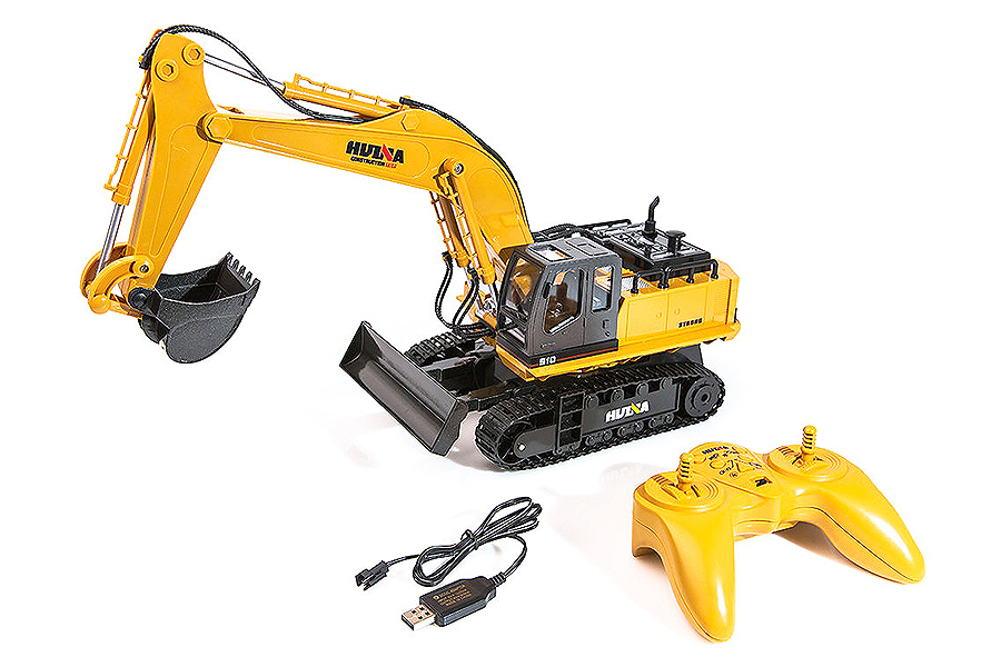 CY1510 | HUINA 1/16 SCALE RC EXCAVATOR 2.4G 11CH W/DIE CAST BUCKET ...